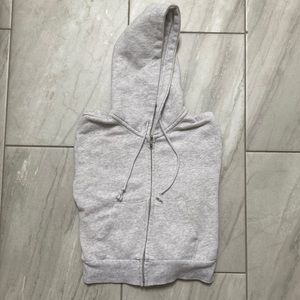 brandy melville crop zip